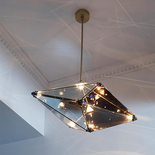 Roll & Hill Style Medium Glass Pendant Light