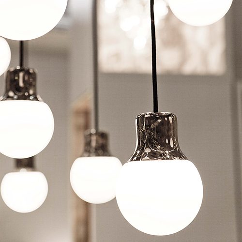 Tradition Mass Light NA5 Marble Glass Pendant