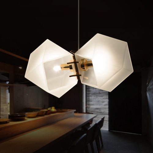 Welles Central 6-Head Glass Pendant Light