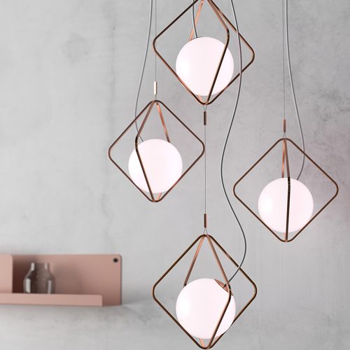 Jack o’Lantern Glass Iron Pendant Light