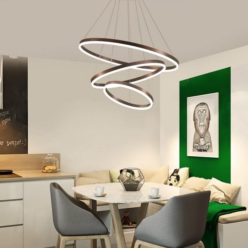 Circle LED chandelier Gold – One Two modern lighting factory