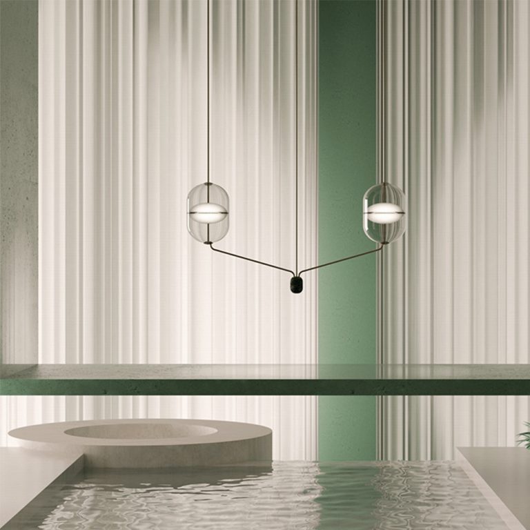 Rakumba indre Glass pendant lamp One Two modern lighting factory