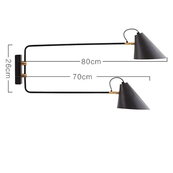 House decor club wall lamp 2 heads - Image 2