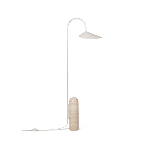 Arum Marble and Aluminium Floor Lamp