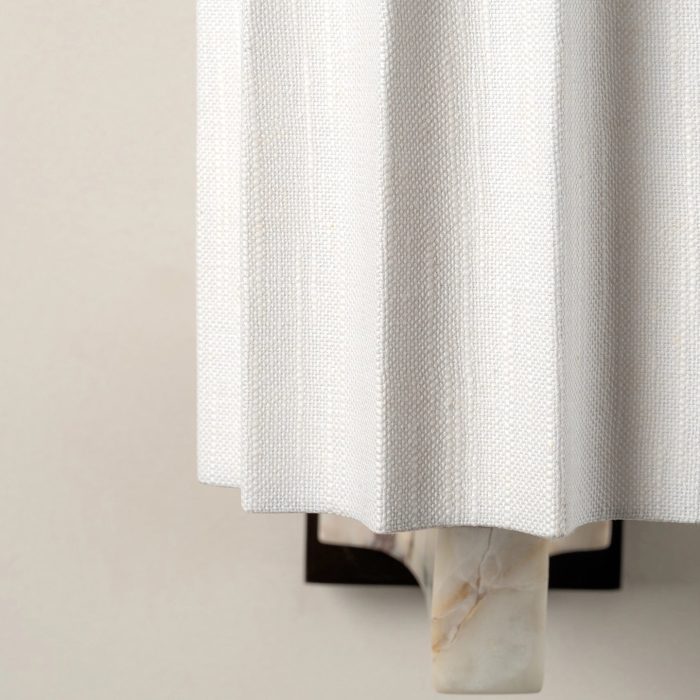 Viotti - Calacatta Viola marble and linen wall light - Image 6