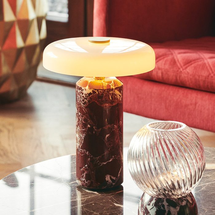 Trip Table Lamp Portable, Burgundy - Image 2